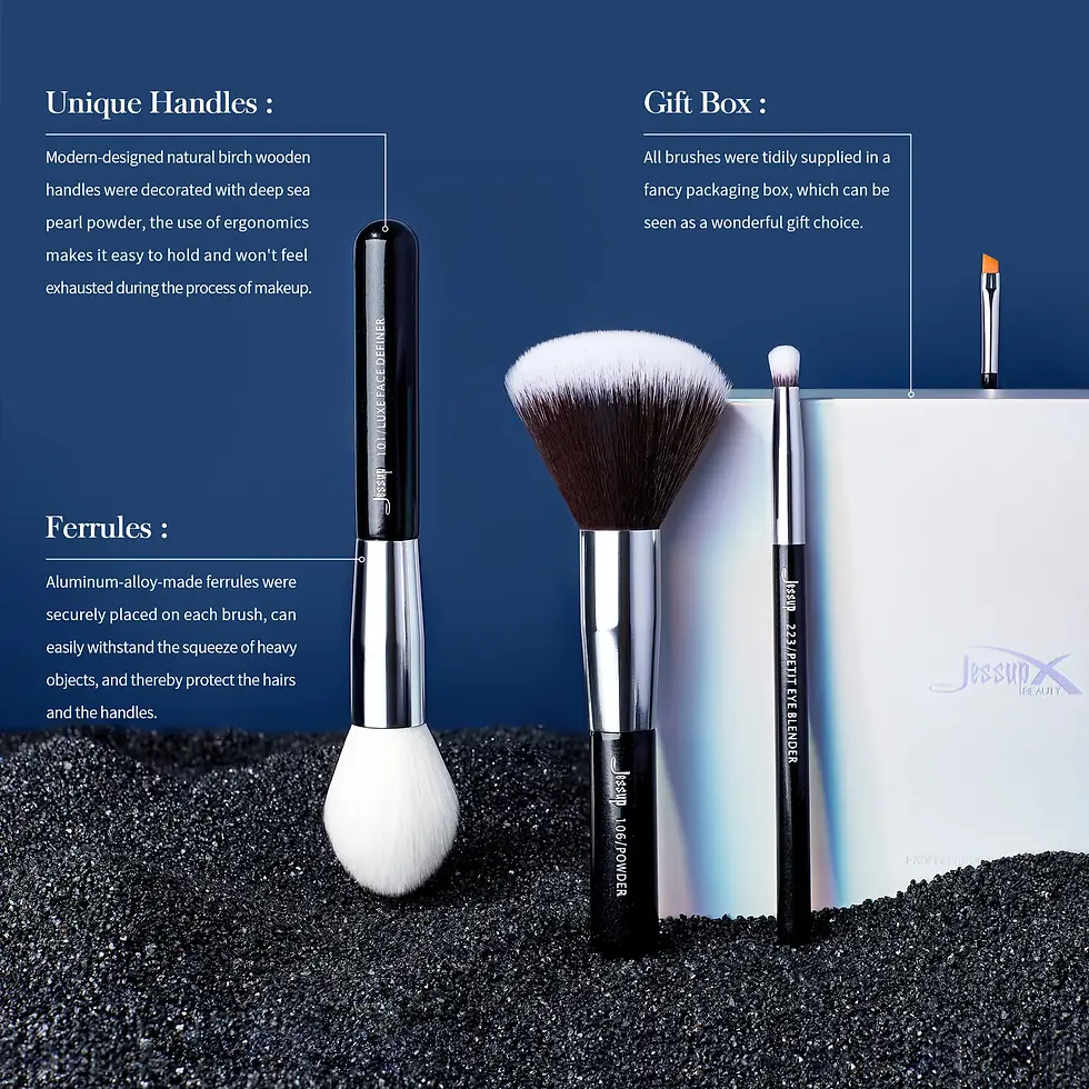 Miniatura: jessup set 25 brochas complete makeup brush pinceles profesionales rostro y ojos maquillaje completo.