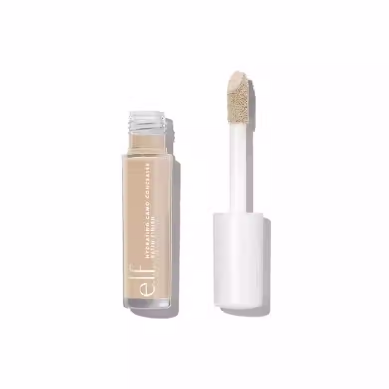 elf hydrating camo concealer light beige corrector hidratante de alta cobertura con acabado natural.