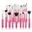 Miniatura: Set de brochas Jessup Pink T195 de 25 piezas para maquillaje profesional.