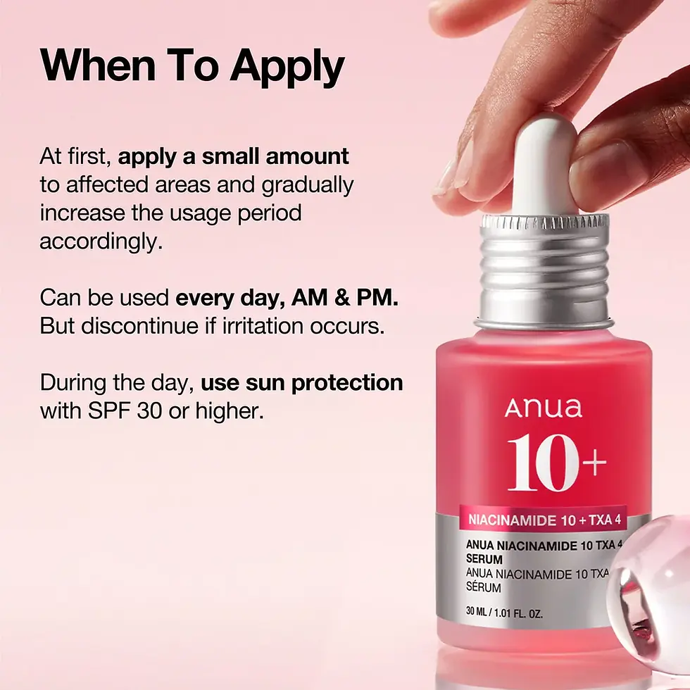 Miniatura: Suero niacinamida Anua 10% niacinamide + 4% TXA 30ml para aclarar manchas y unificar el tono de la piel del rostro.