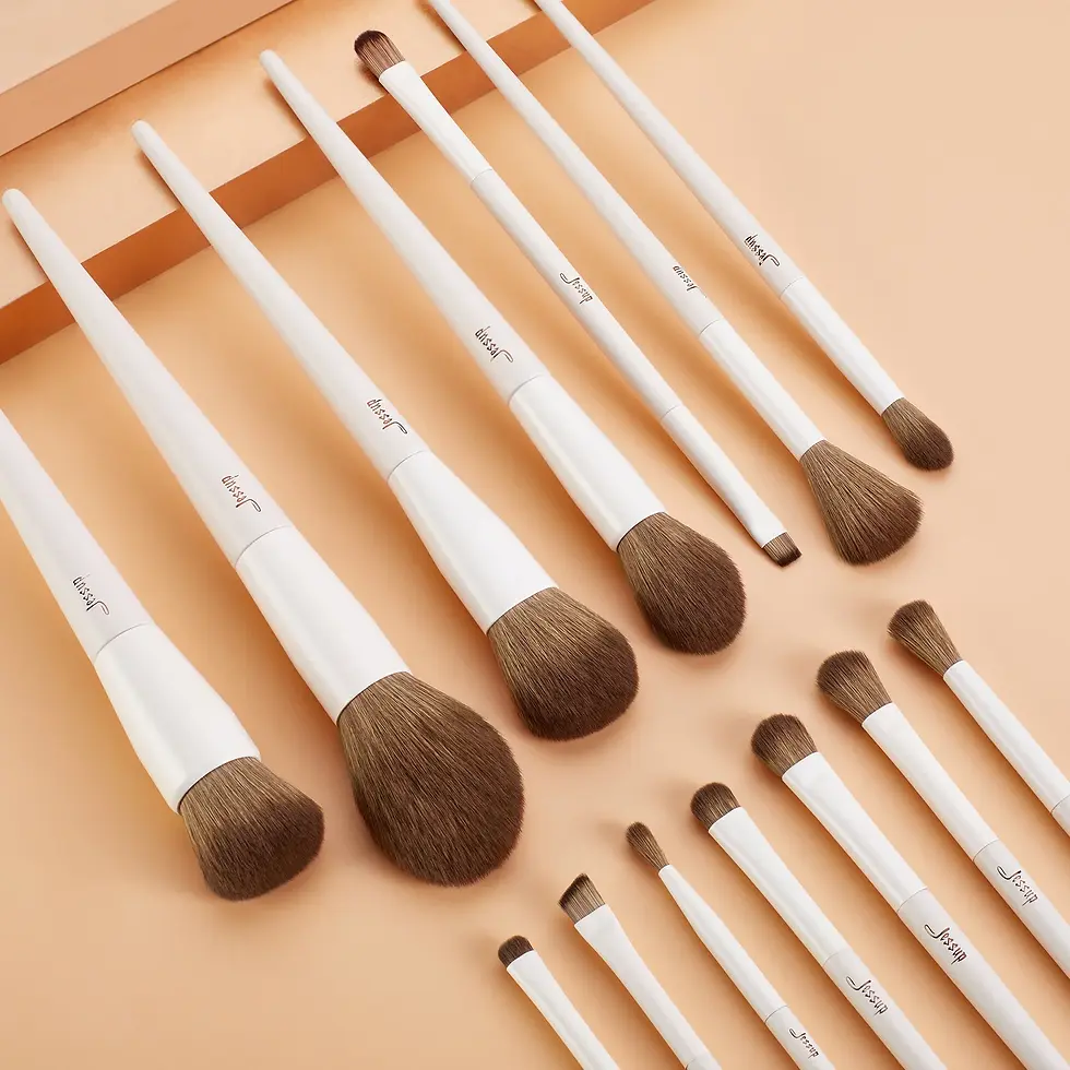 Miniatura: jessup set 14 brochas light gray makeup brush gift set t329-g pinceles profesionales color gris claro.