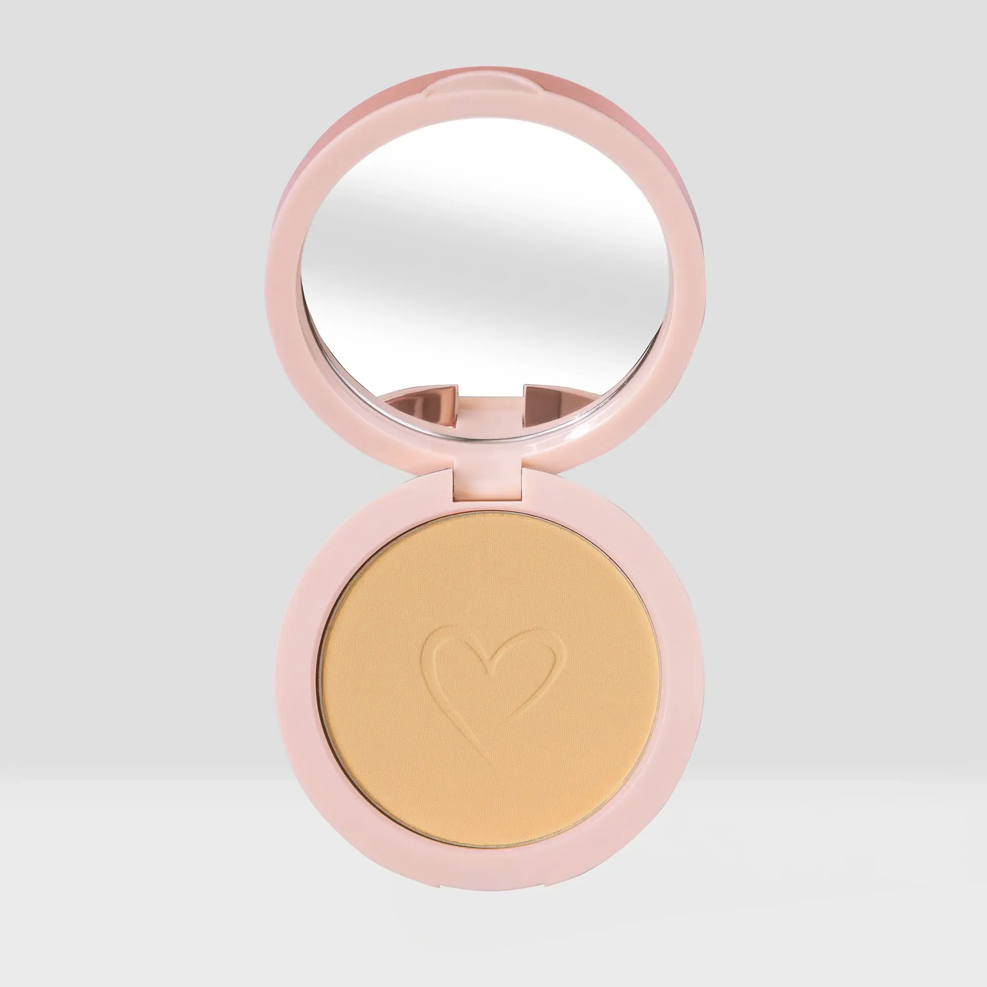beauty creations polvo compacto pretty pressed setting powder peach please para fijar maquillaje y controlar brillo.