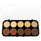 Paleta de correctores, iluminadores y contornos en crema de Kleancolor.