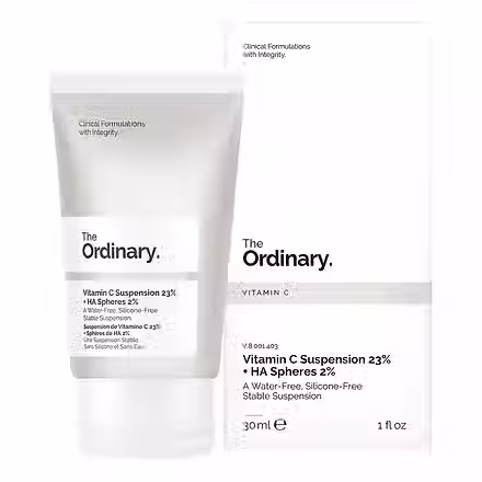 Suero antiedad con Vitamina C 23% HA Sphere 2% de The Ordinary.
