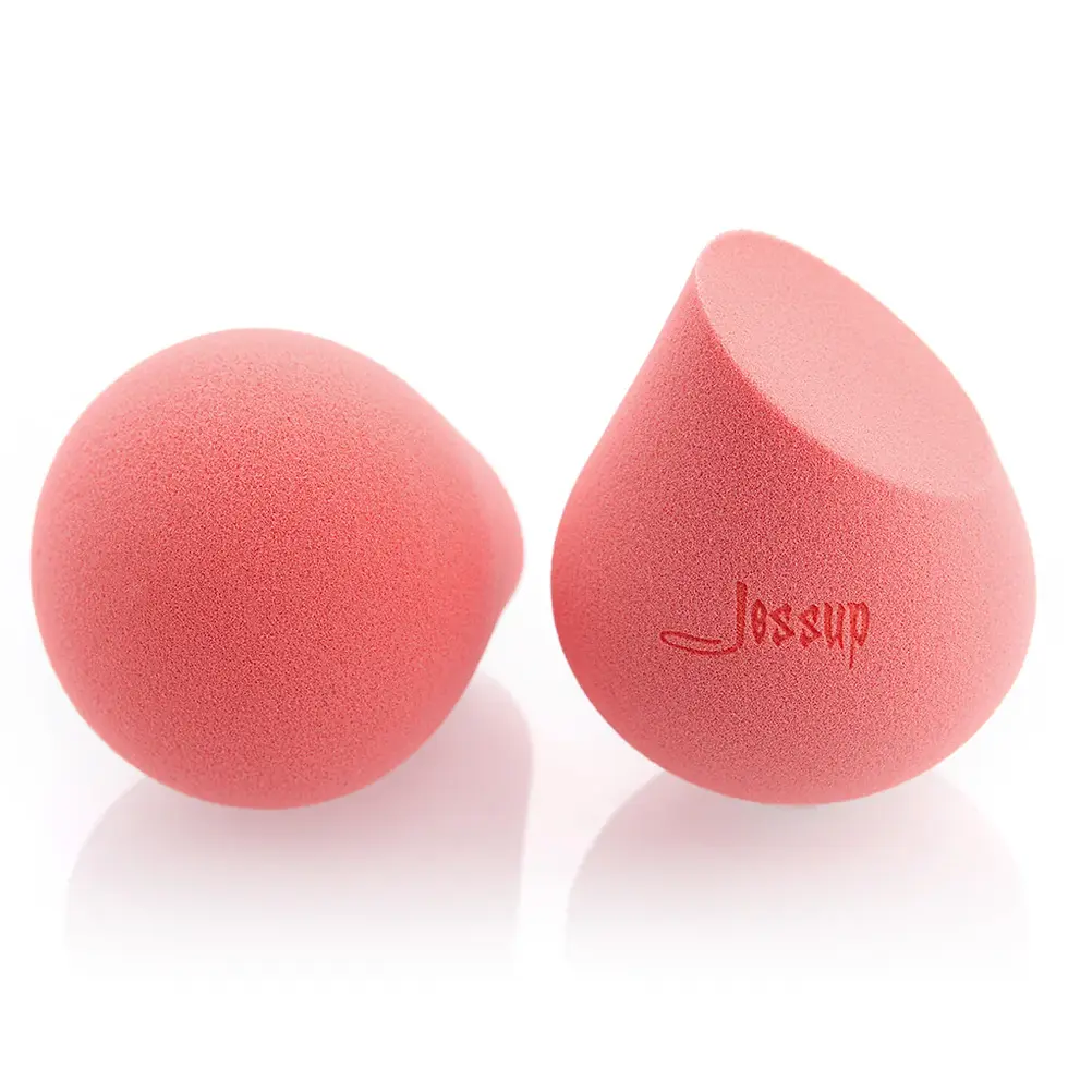 jessup esponja de maquillaje my beauty sponge shell pink esponja rosada con textura suave para aplicar base y productos líqu