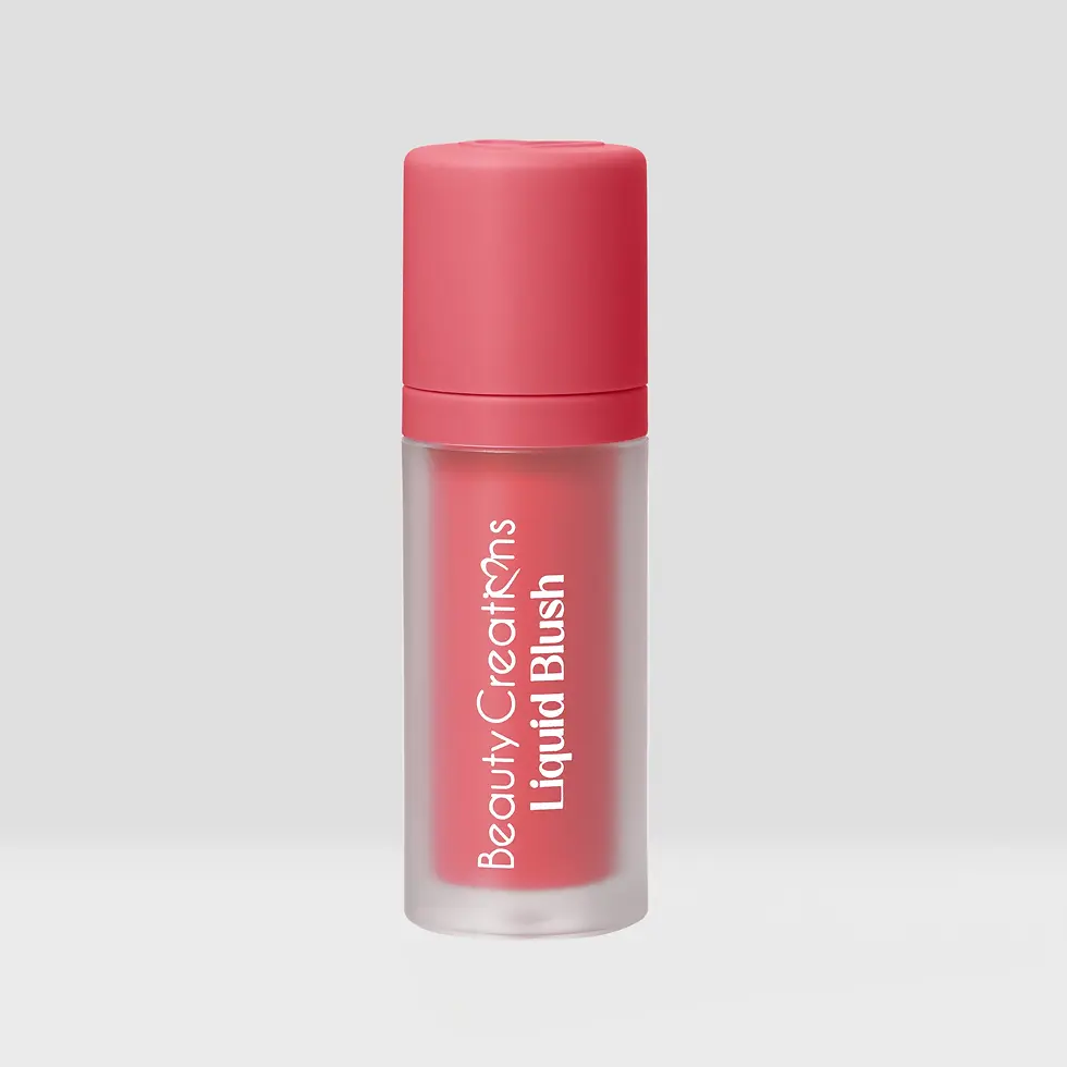 rubor líquido beauty creations liquid ok coral en envase con aplicador