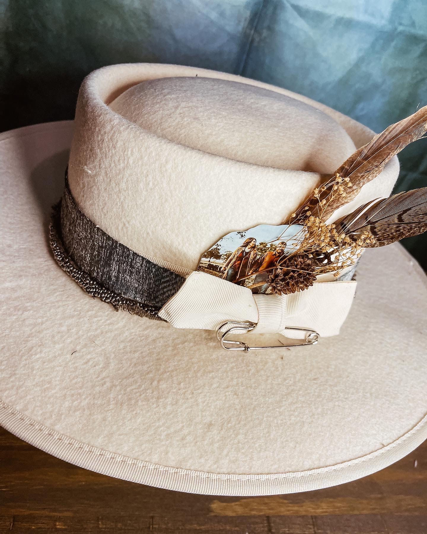 Ivory Boater Custom Hat