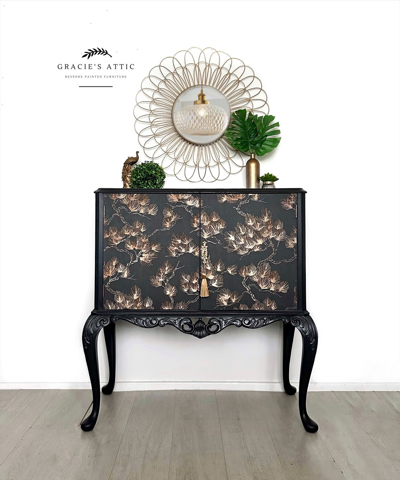 Vintage Chinoiserie Cocktail Cabinet