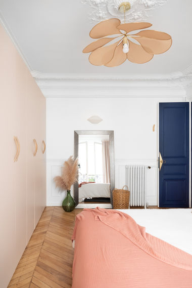inspiration décoration chambre rose poudré