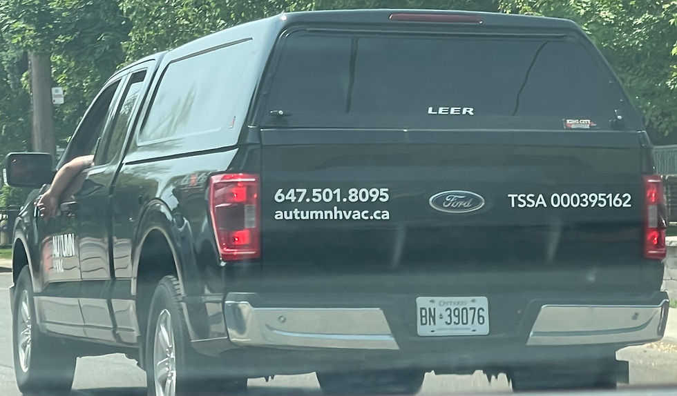 Just remember, you put your contact information on your vehicle advertising people to contact you.