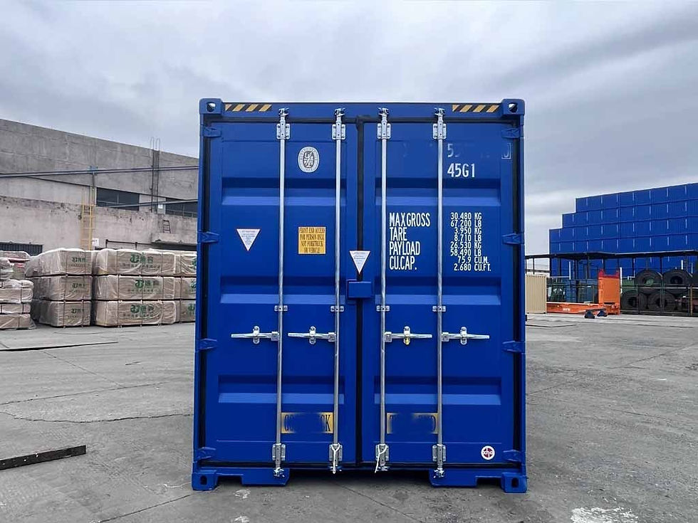40ft High Cube Steel Shipping Container rear view