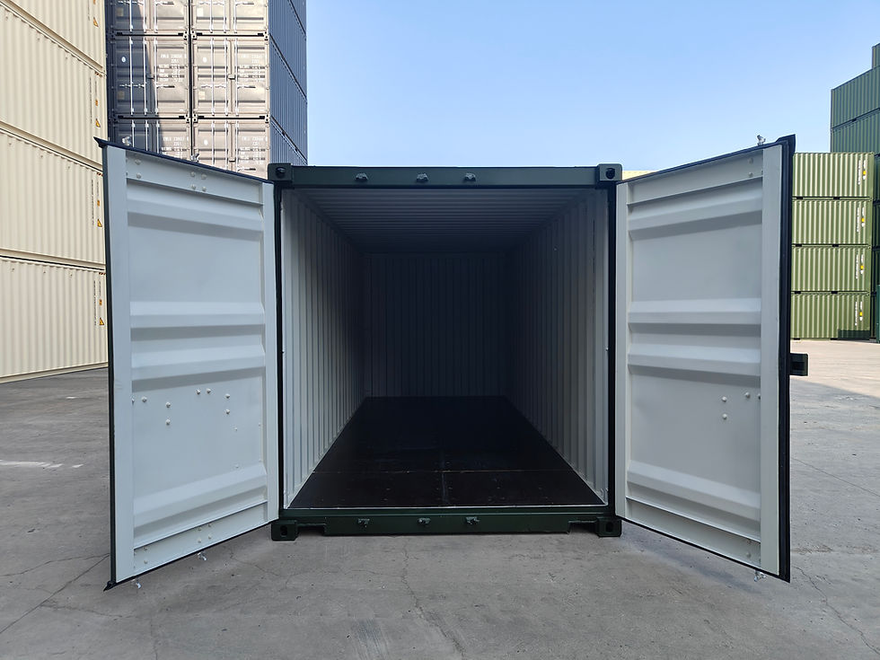 Thumbnail: Inside view of an empty 20ft one-way shipping container.