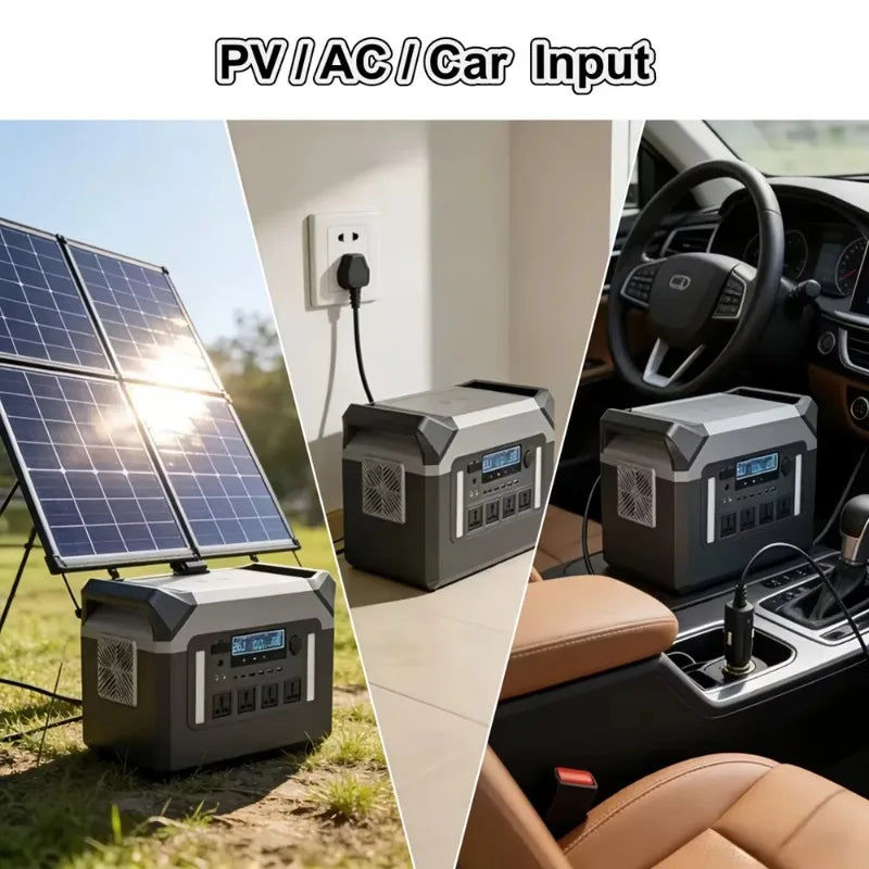 Thumbnail: Outdoor Portable Power Station 3000W Solar Generator LiFePO4 Battery Emergency