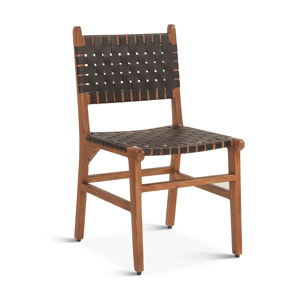 Thumbnail: Chesapeake 19" Dining Chair Nutmeg and Black Leather
