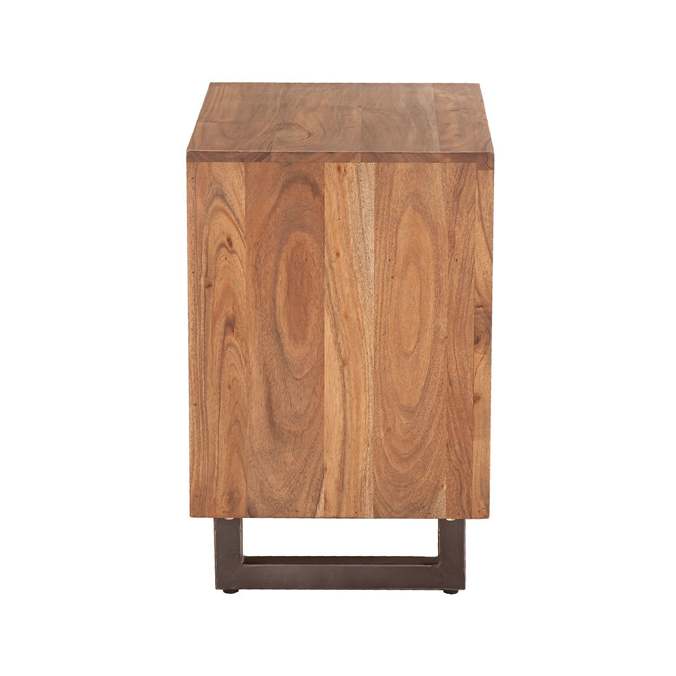 Thumbnail: Aspen 24" Two Drawer Night Stand Smoked Acacia