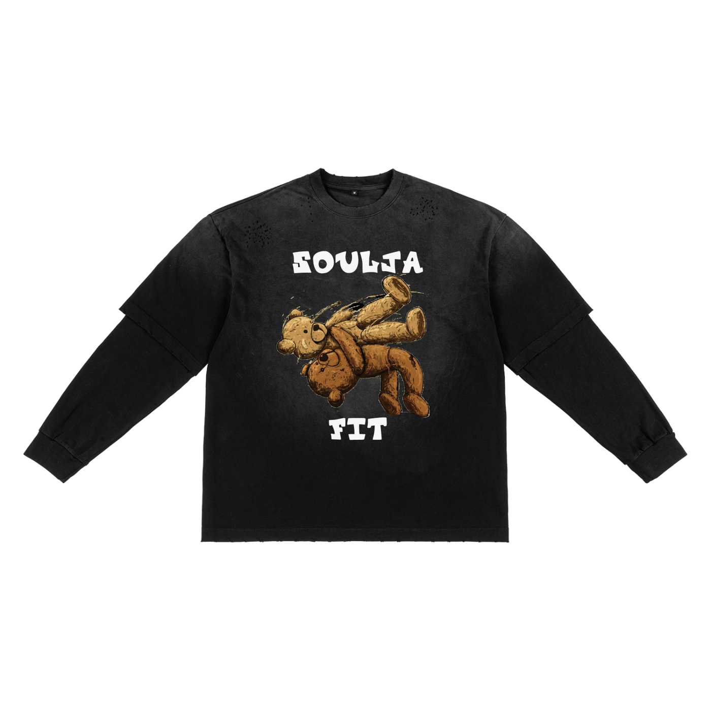 Sunfade Hand-Frayed Faux Two-Piece T-Shirt