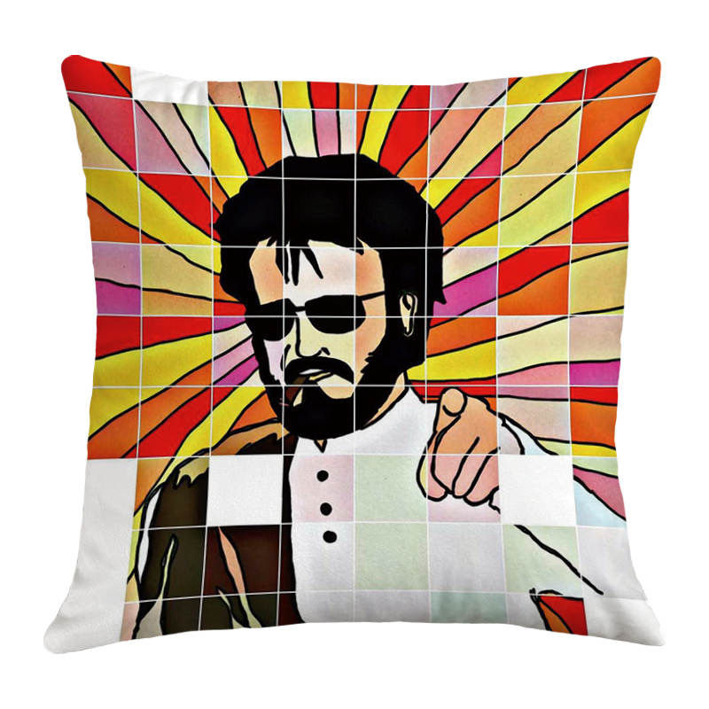 Thumbnail: Superstar Rajinism Edition Cushion Cover (45cm X 45cm) 