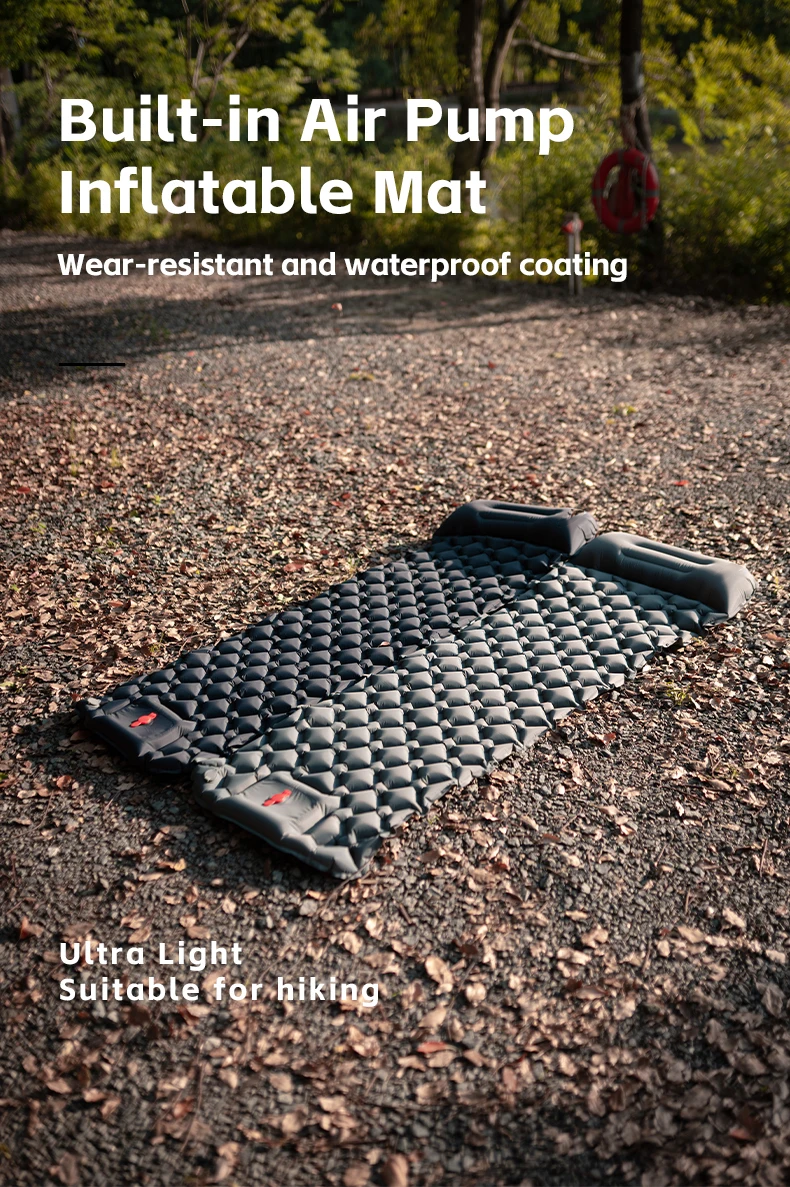 TARKA™ Inflatable Camping Mattress with Built-In Pump & Pillow