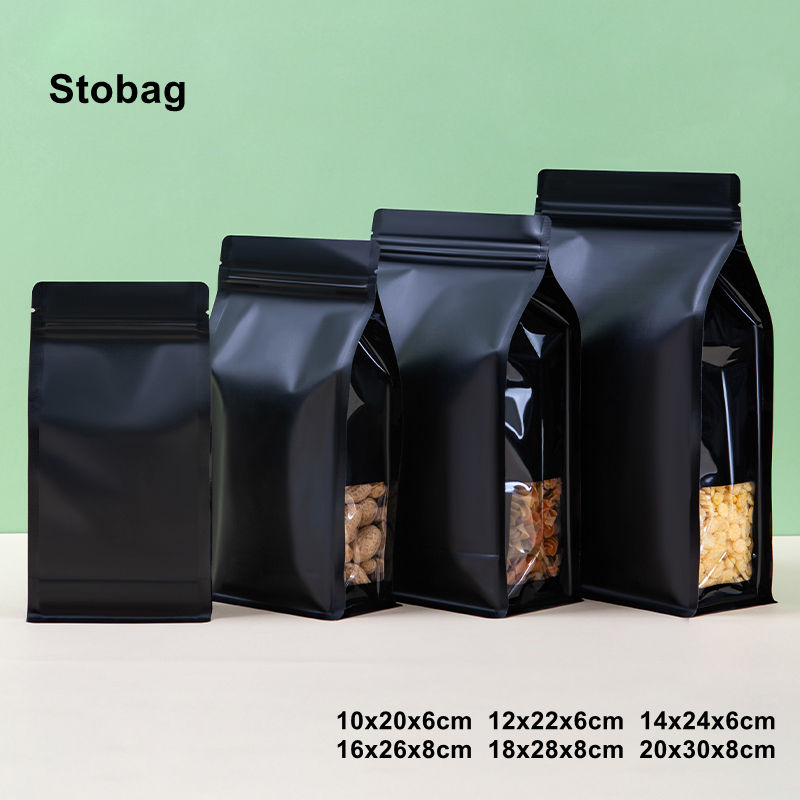 StoBag™ 50-Pack Frosted Aluminum Stand-Up Pouches – Resealable Food Storage