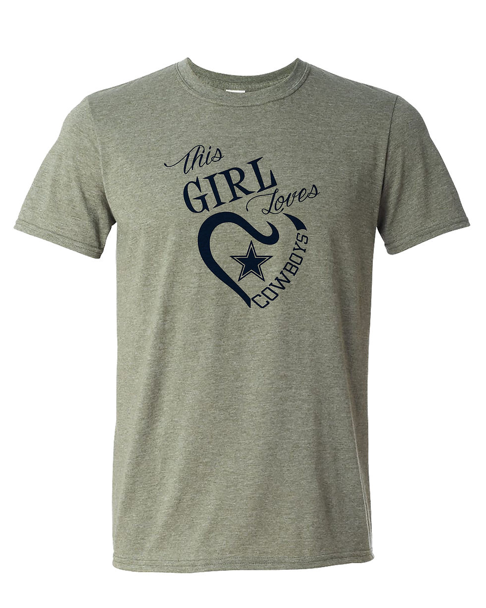 Thumbnail: 201115.7 This Girl Loves Cowboys - T shirt