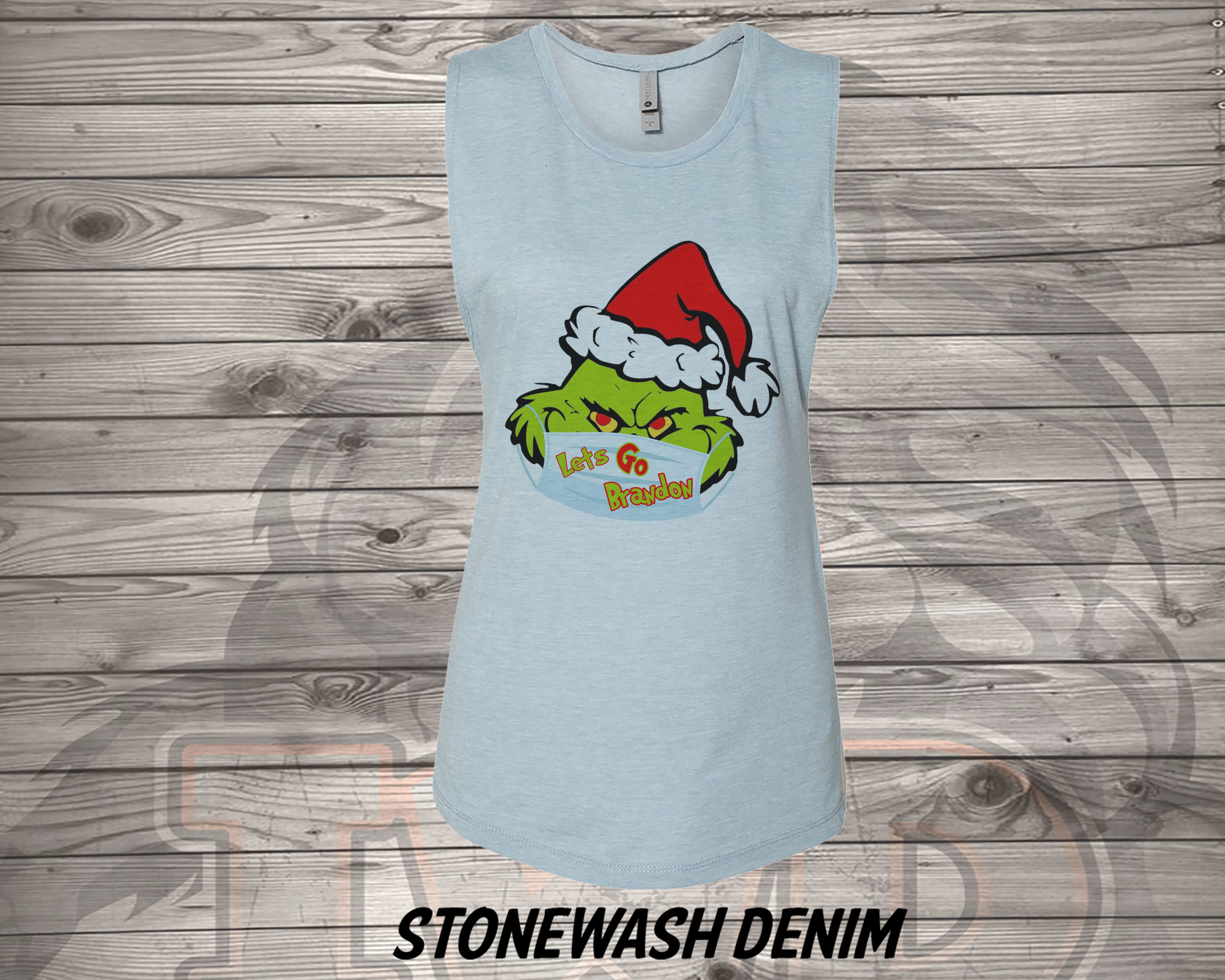 211031.5 Grinch Mask Lets Go Brandon - Women's Sleeveles