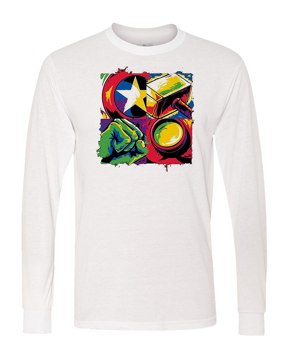 210412.5 Avengers Squares - LS T shirt