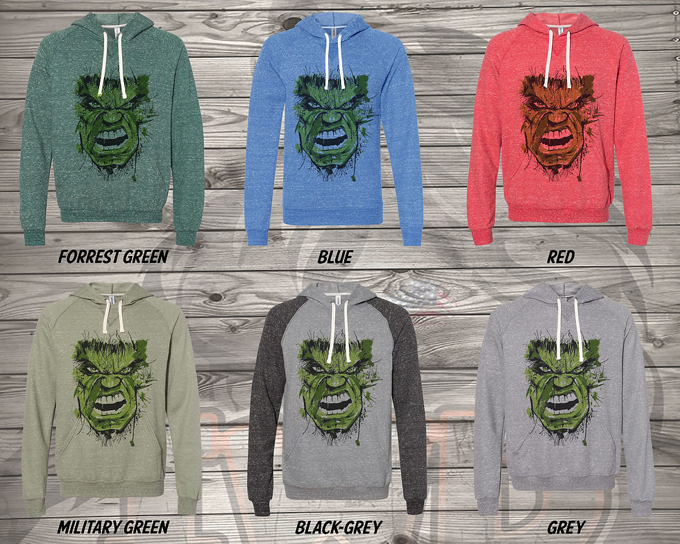210615.15 Hulk Face - Mens Hoodie