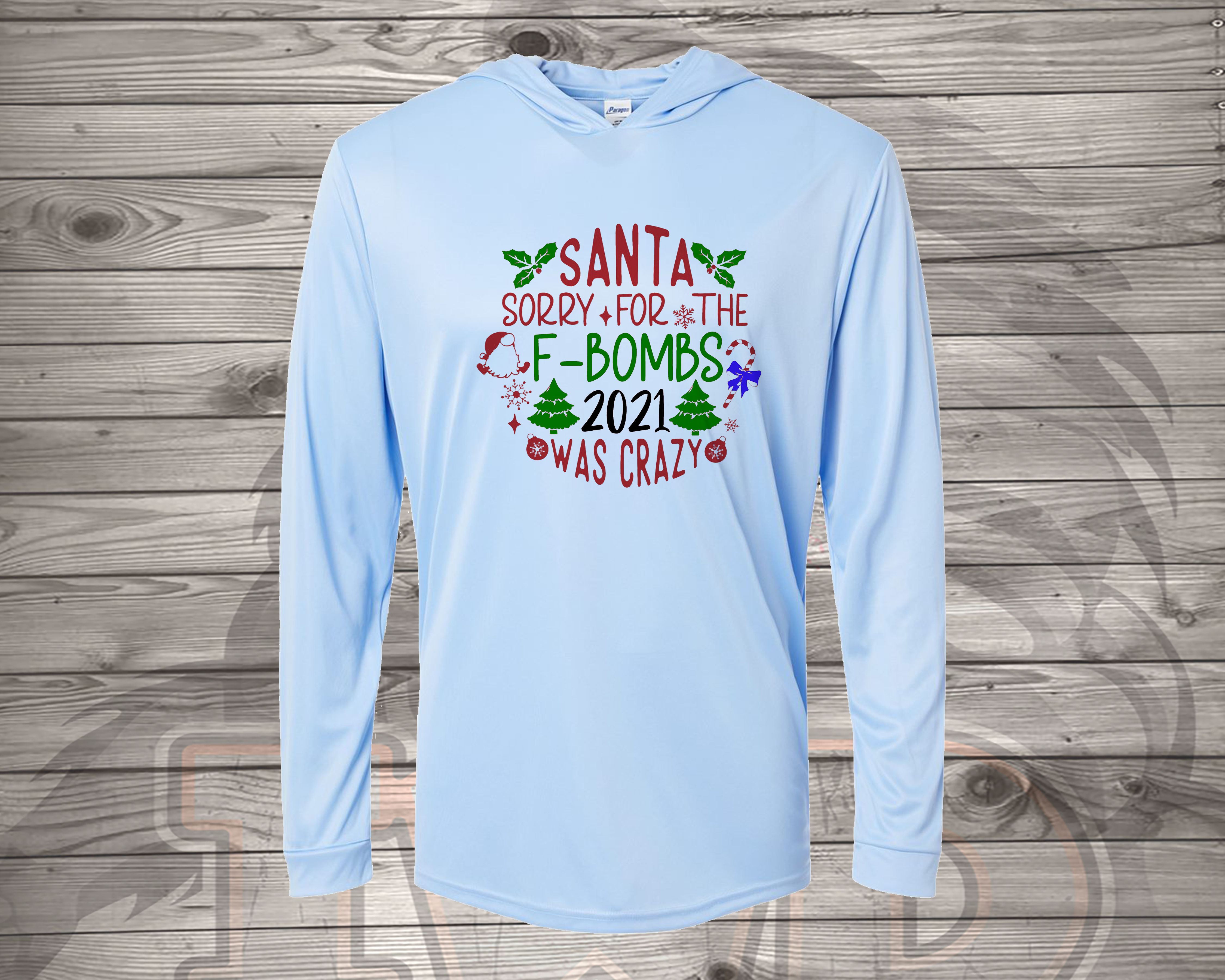 211101.4 Santa Sorry for the f bombs - New Thin Hoodie