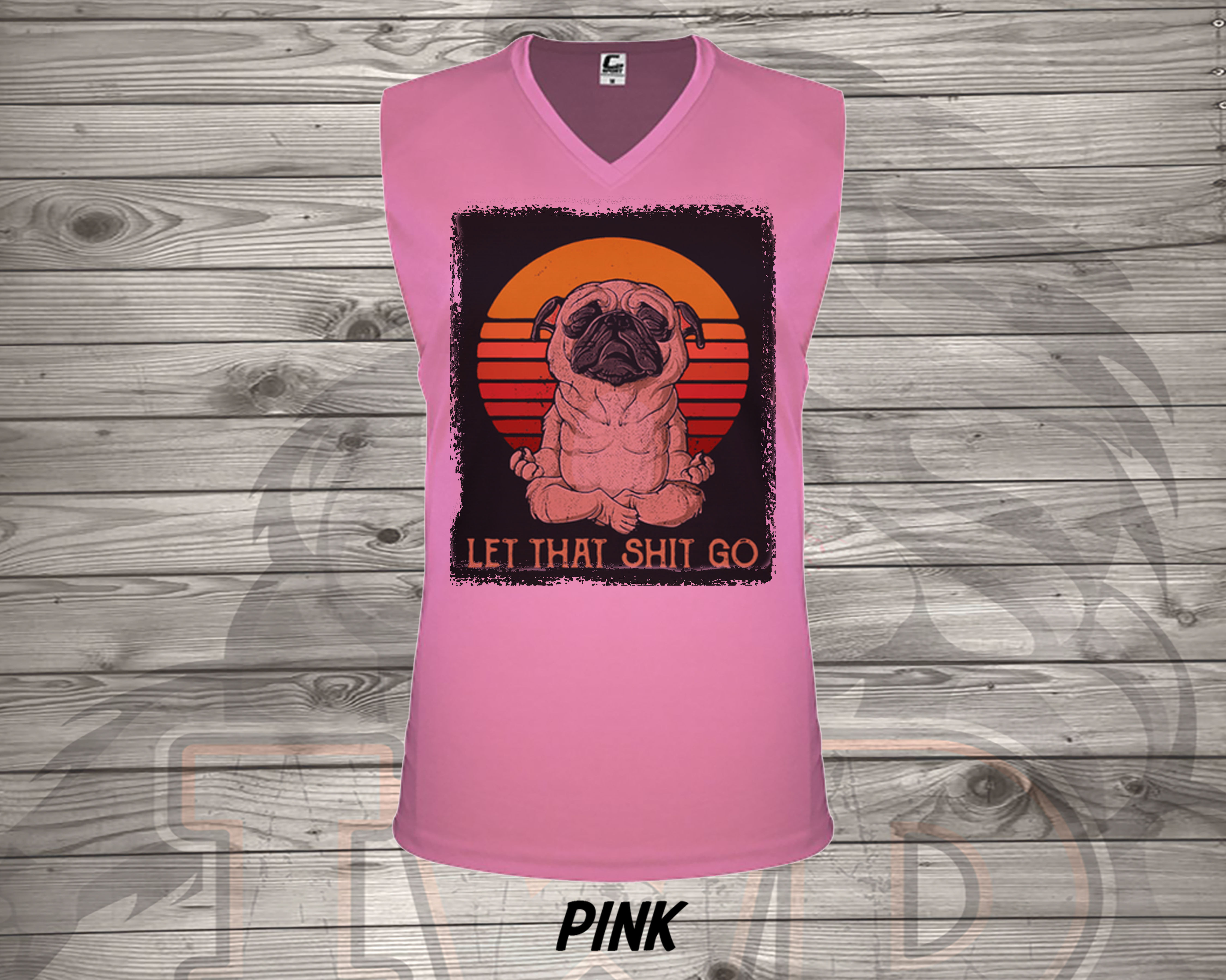 20715.1 Let That Shit Go - Ladies V- Neck Sleeve