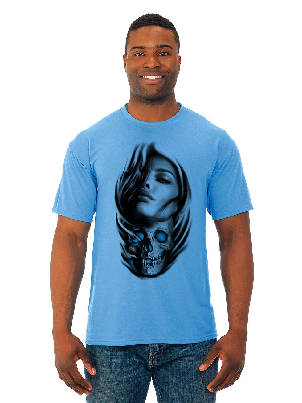 20710.3 Demon Lady with Skull - T shirt