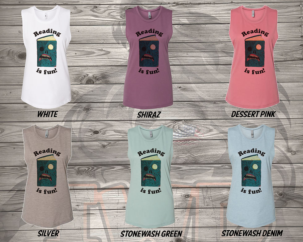 Thumbnail: 210712.13 Reading Is Fun - Women's Sleeveless Tank