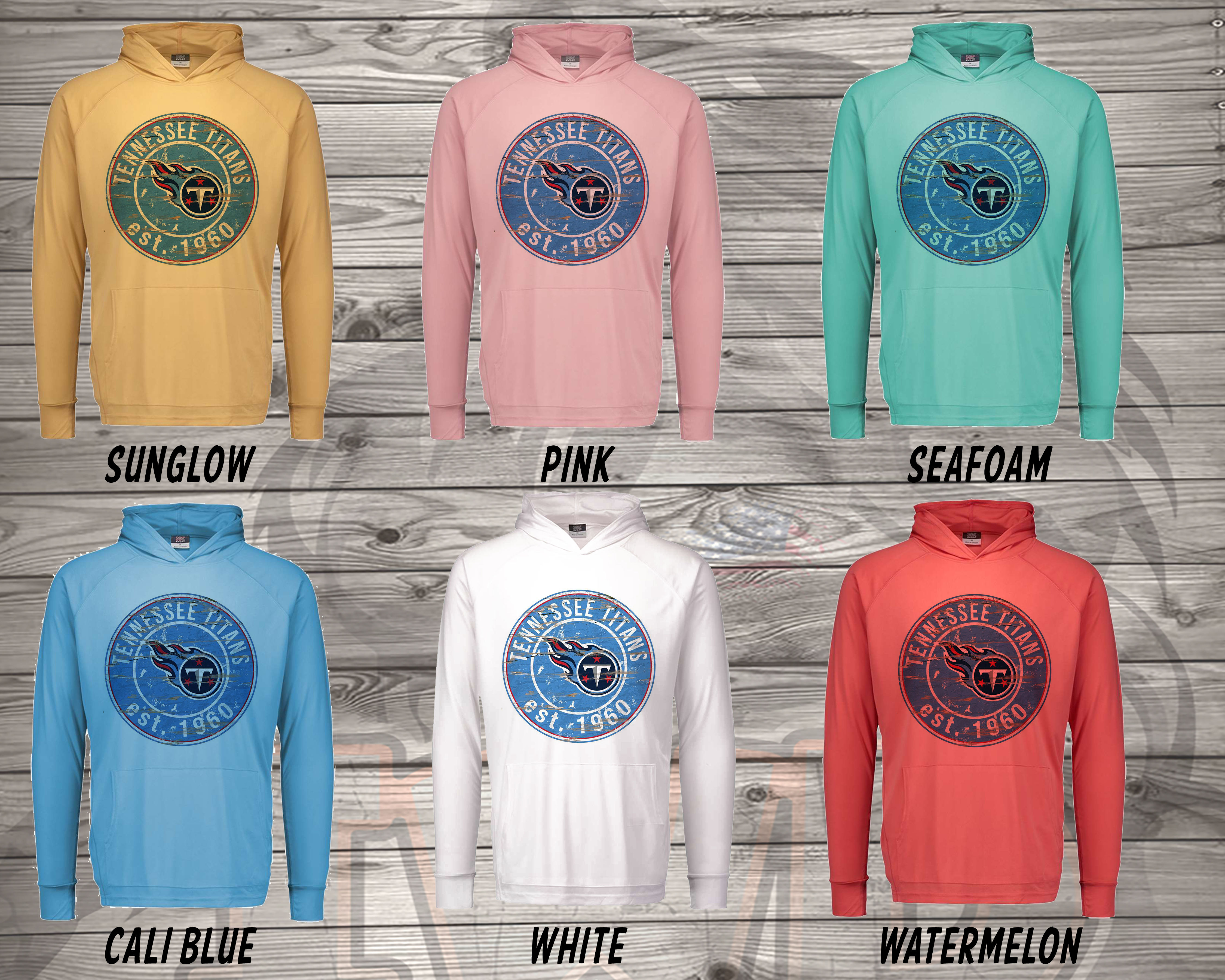 210615.24 Titans Est 1960 - Thin Hoodie