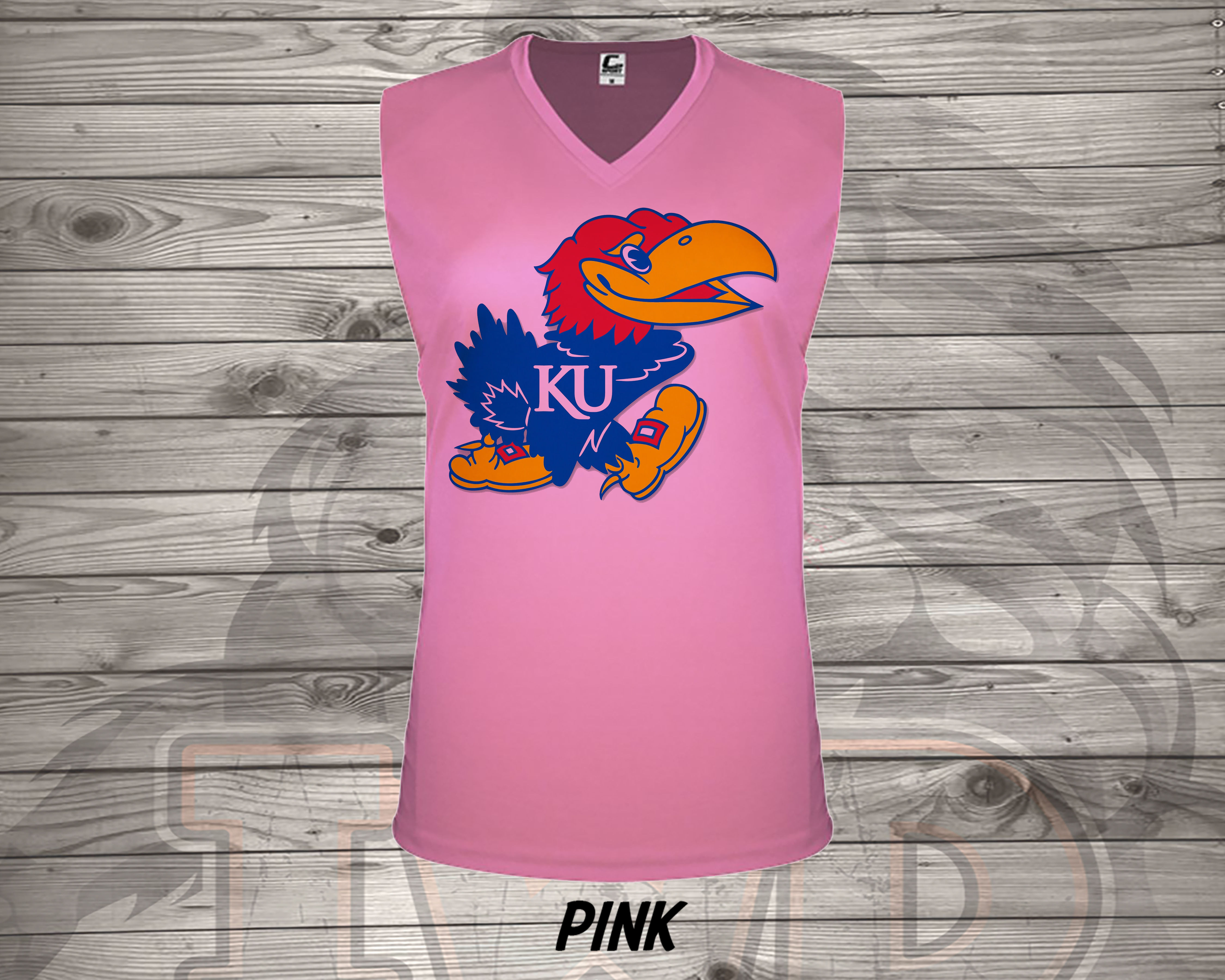 211127.2 Kansas Jayhawks Logo Plain - Ladies V- Neck