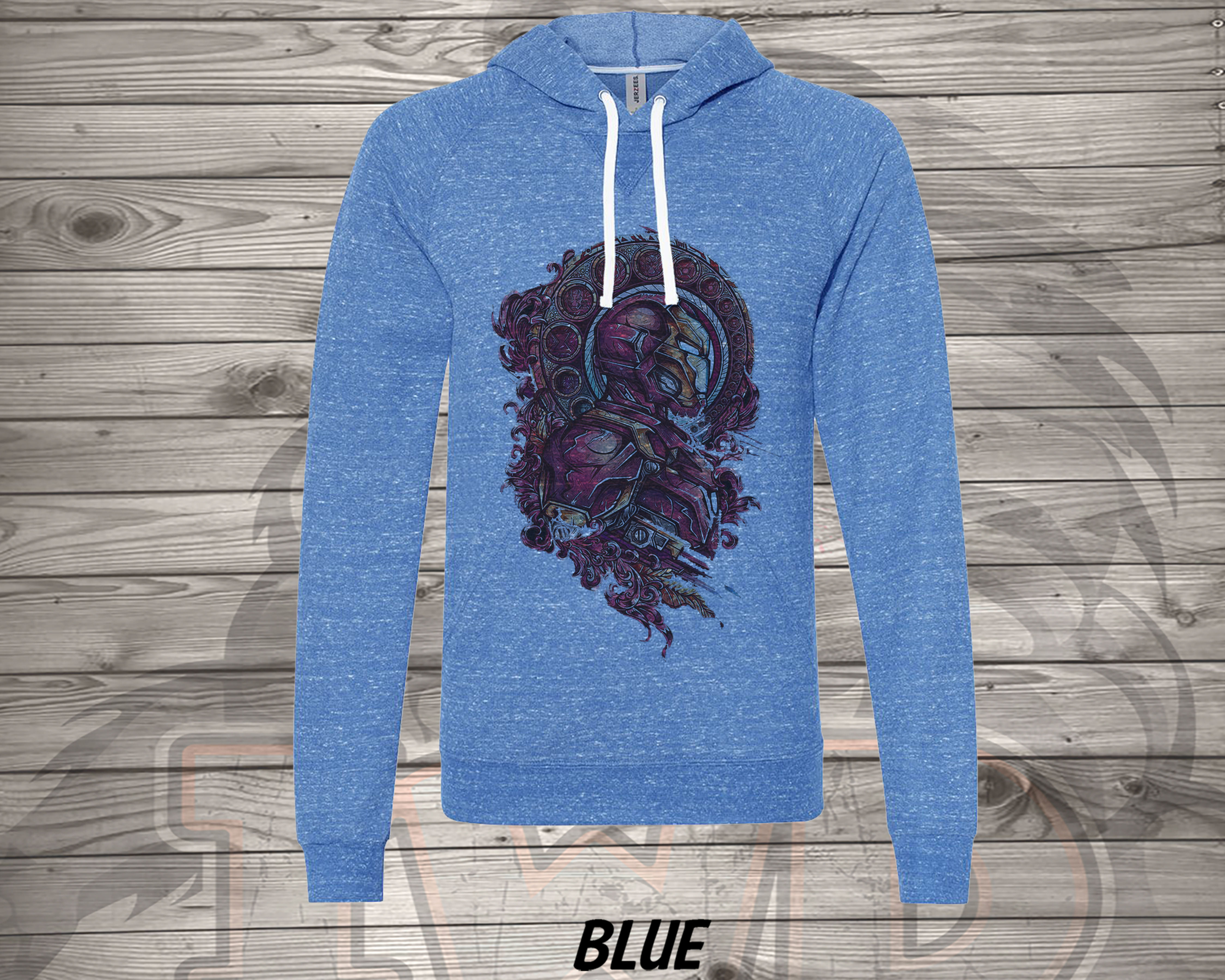 210630.1 Iron Man Portrait - Long Sleeve Thick Hoodie