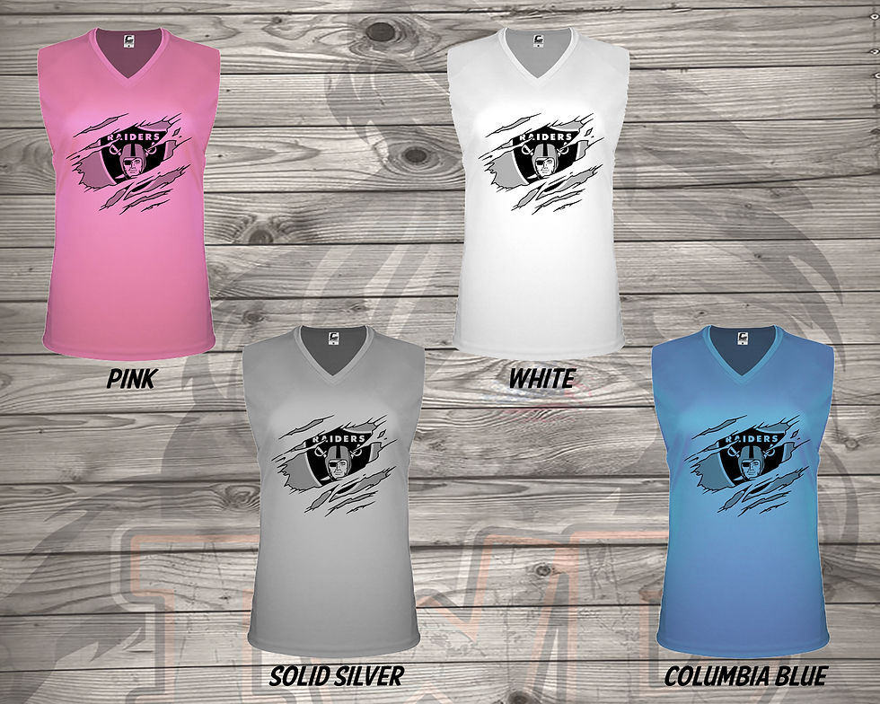 Thumbnail: 211013.15 Raiders Tear Grey - Womens V Neck Tank