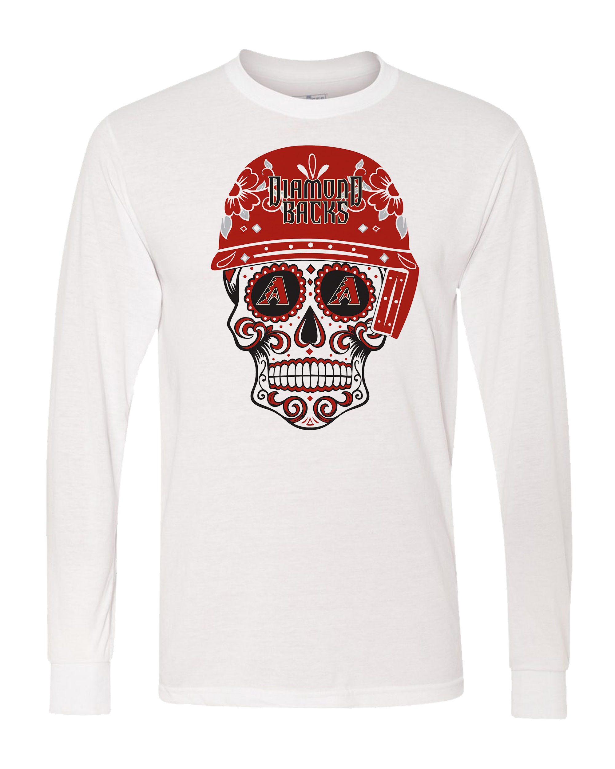 210210.3 Diamond Backs Sugar Skull - LS T-shirt