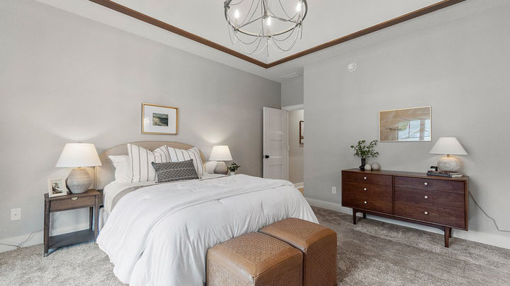Master Bedroom - Primary Bedroom - Recessed Ceiling - Tray Ceiling - New Home - Custom Home - Quality Crafted Homes