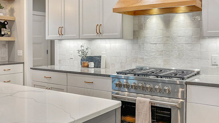 Custom Range - Custom Hood - Custom Kitchen - Quartz Countertops - Custom Cabinets- Quality Crafted Homes - Fort Wayne