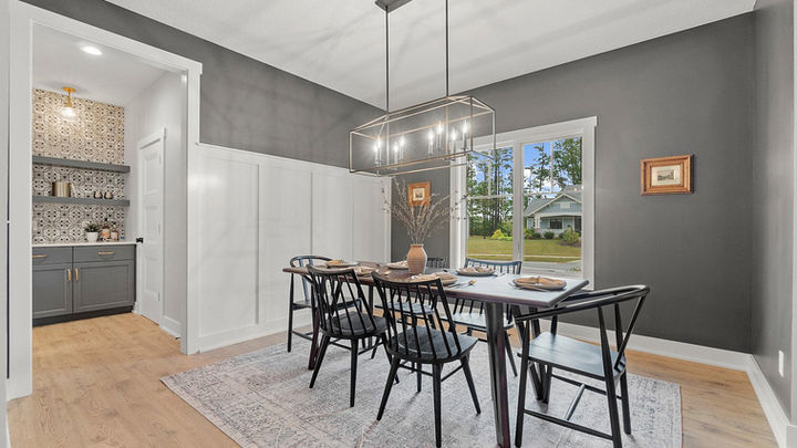 Dining Room - Dining Table - Breakfast Nook - Eating Area - Wainscoting- Midwest Home - Quality Crafted Homes