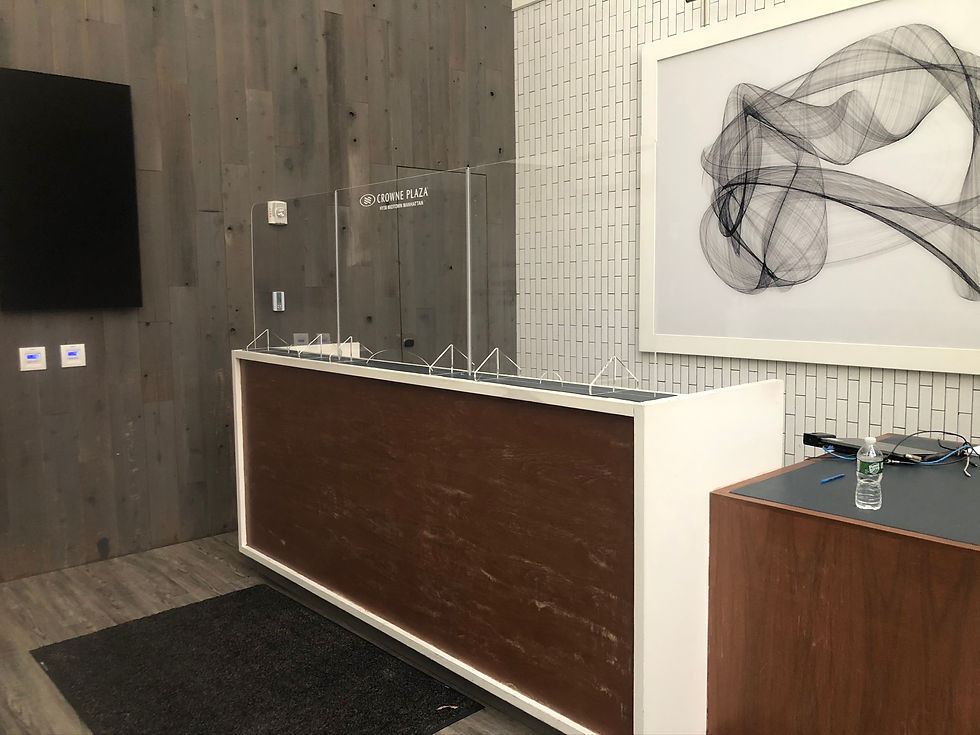 Hotel reception virus guard