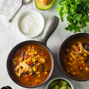 Shredded Chicken Tortilla Soup 