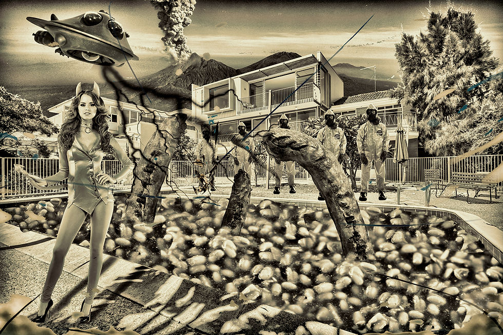 Mrs. Satan and the Alien decided on mutant beanie weenies for luncheon.