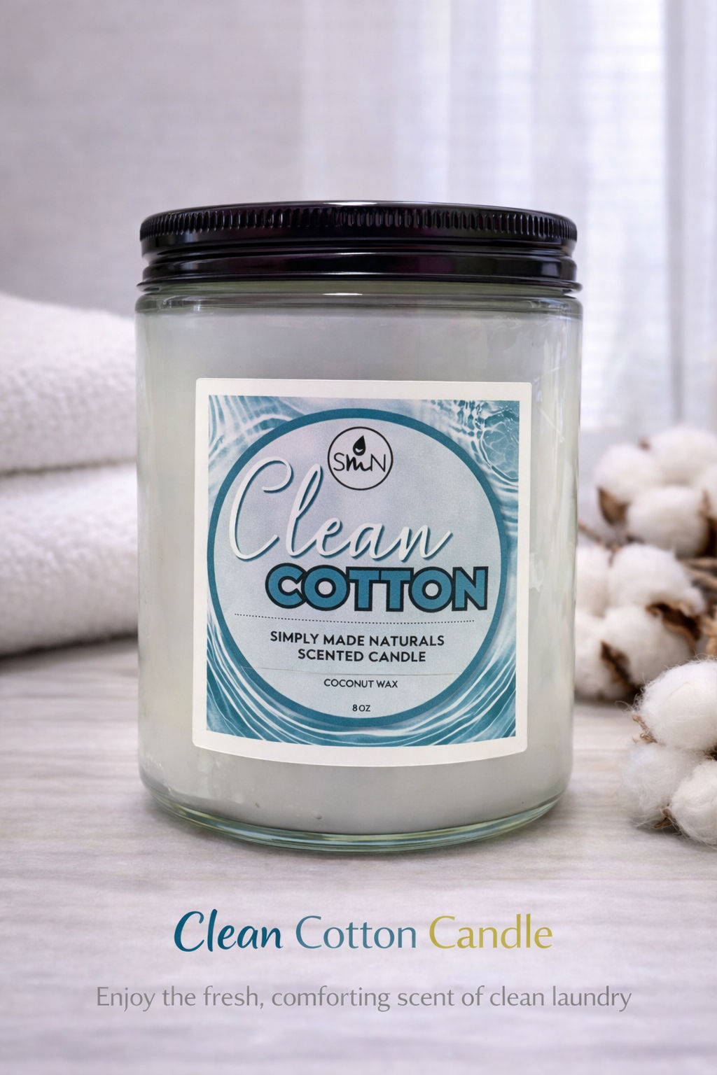Clean Cotton 8oz Candle