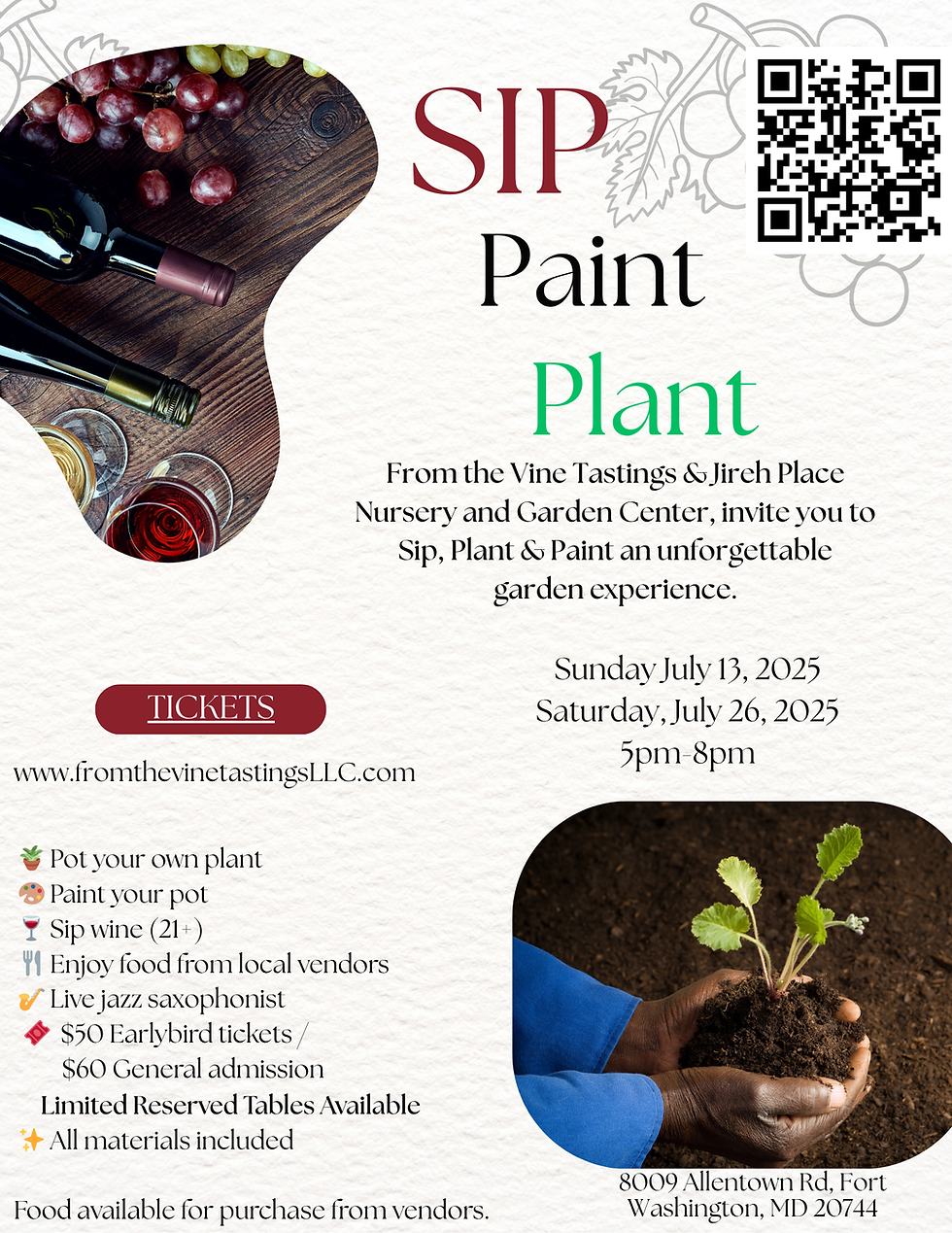 Sip, Paint, and Plant