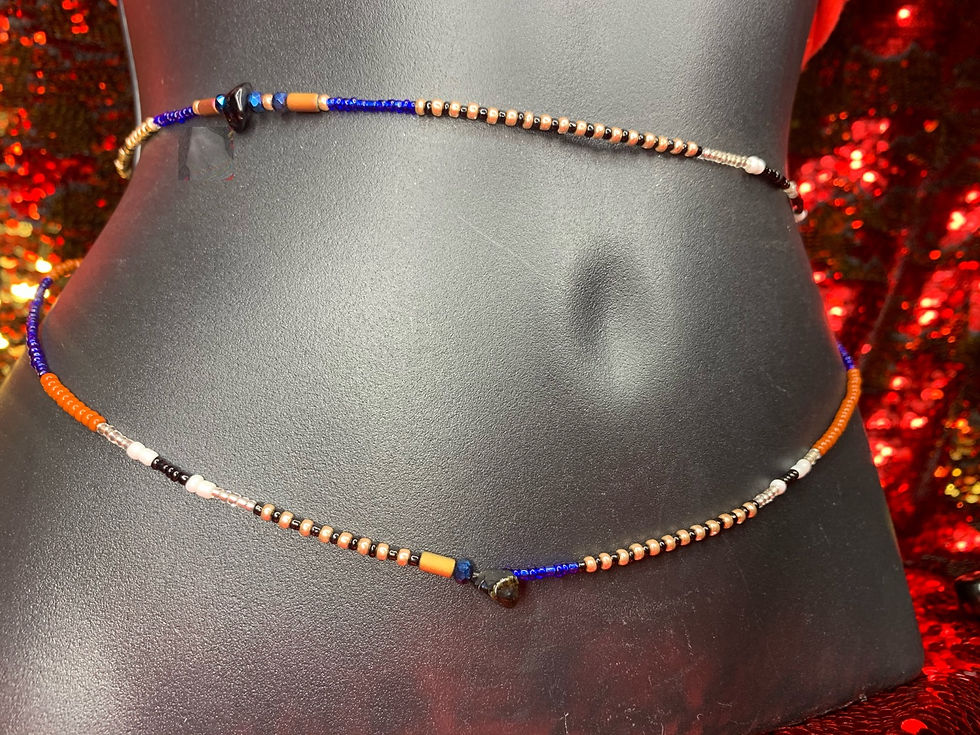 Thumbnail: Black Obsidian Healing Stone Waistbeads 