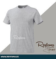 Camiseta Manga Corta Color Gris Mezclado