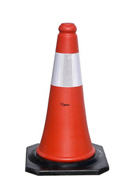 Cono plástico con base caucho construcción - reyfama