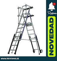 Escalera Plegable en Aluminio SHERPASCOPIC 3.50M Tubesca