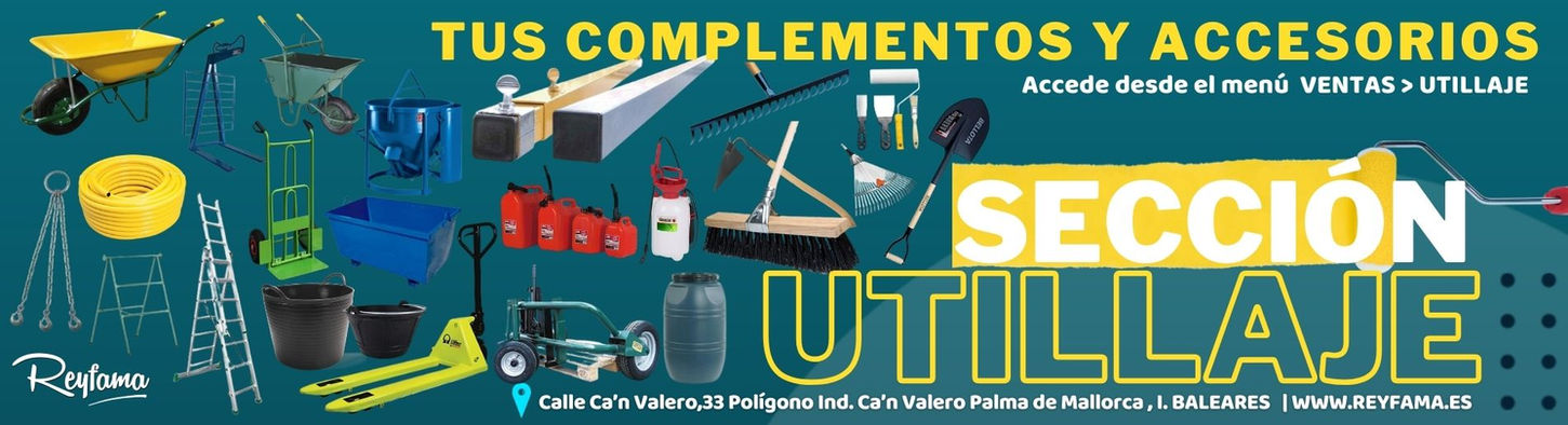 ferretería profesional para la construcción. Herramientas, maquinaria, útiles de construcción