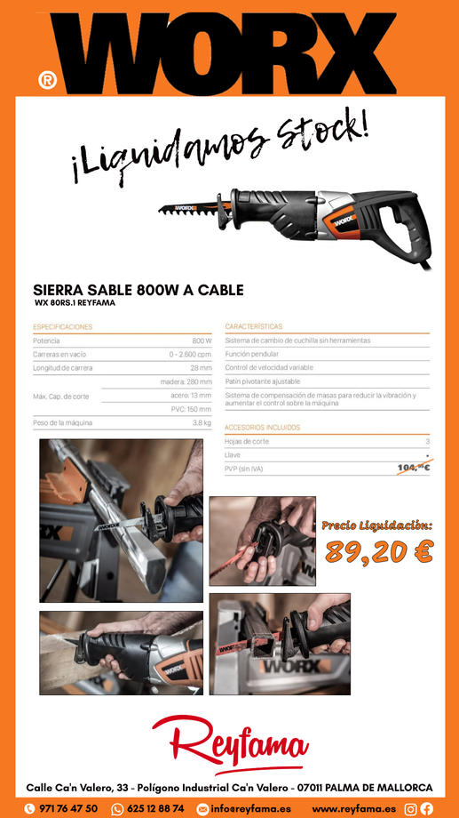 SIERRA SABLE 800W-WX80RS.1-WORX-REYFAMA-10